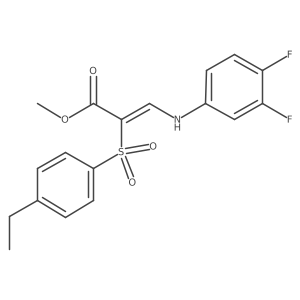 methyl (2Z)-3-[(3,4-difluorophenyl)amino]-2-[(4-ethylphenyl)sulfonyl]acrylate结构式