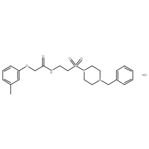 N-(2-((4-benzylpiperazin-1-yl)sulfonyl)ethyl)-2-(m-tolyloxy)acetamide hydrochloride Structure