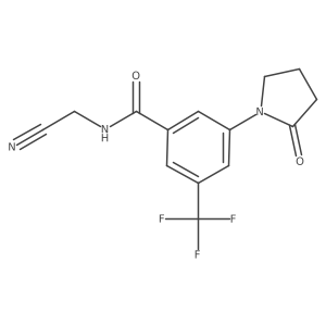 N-(cyanomethyl)-3-(2-oxopyrrolidin-1-yl)-5-(trifluoromethyl)benzamide Structure