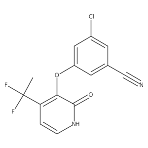 3-chloro-5-[[4-(1,1-difluoroethyl)-2-oxo-1H-pyridin-3-yl]oxy]benzonitrile结构式