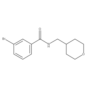 3-Bromo-N-[(oxan-4-yl)methyl]benzamide Structure