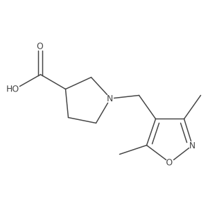 1-[(3,5-Dimethyl-1,2-oxazol-4-yl)methyl]pyrrolidine-3-carboxylic acid Structure