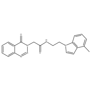 N-[2-(4-methyl-1H-indol-1-yl)ethyl]-2-(4-oxo-1,2,3-benzotriazin-3(4H)-yl)acetamide结构式