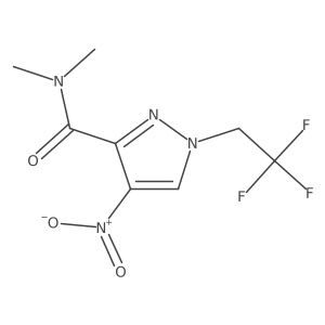 N,N-dimethyl-4-nitro-1-(2,2,2-trifluoroethyl)pyrazole-3-carboxamide Structure
