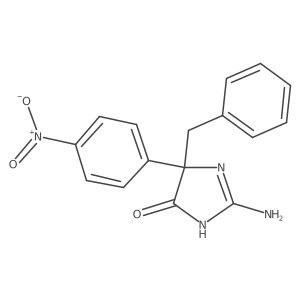 2-Amino-5-benzyl-5-(4-nitrophenyl)-4,5-dihydro-1H-imidazol-4-one Structure