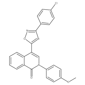 4-(3-(4-chlorophenyl)-1,2,4-oxadiazol-5-yl)-2-(4-methoxyphenyl)isoquinolin-1(2H)-one结构式