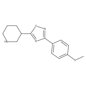 3-(4-(Methylthio)phenyl)-5-(piperidin-3-yl)-1,2,4-oxadiazole结构式