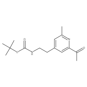 Tert-butyl 2-(2-acetyl-6-methylpyridin-4-YL)ethylcarbamate Structure