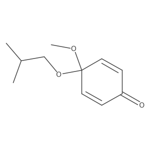 4-Methoxy-4-(2-methylpropoxy)cyclohexa-2,5-dien-1-one结构式