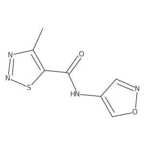N-(isoxazol-4-yl)-4-methyl-1,2,3-thiadiazole-5-carboxamide结构式
