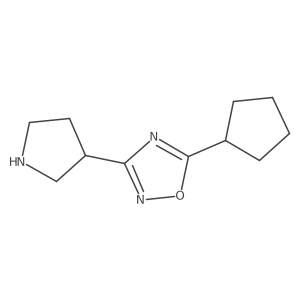5-Cyclopentyl-3-(pyrrolidin-3-yl)-1,2,4-oxadiazole Structure