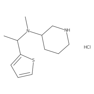 N-methyl-N-(1-(thiophen-2-yl)ethyl)piperidin-3-amine hydrochloride结构式