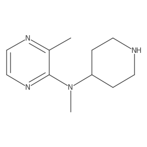 N,3-dimethyl-N-(piperidin-4-yl)pyrazin-2-amine结构式