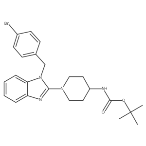 tert-butyl (1-(1-(4-bromobenzyl)-1H-benzo[d]imidazol-2-yl)piperidin-4-yl)carbamate Structure