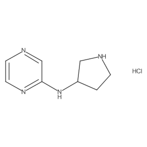 (R)-N-(pyrrolidin-3-yl)pyrazin-2-amine hydrochloride Structure