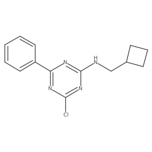 4-chloro-N-(cyclobutylmethyl)-6-phenyl-1,3,5-triazin-2-amine结构式
