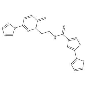 N-(2-(6-oxo-3-(1H-1,2,4-triazol-1-yl)pyridazin-1(6H)-yl)ethyl)-5-(thiophen-2-yl)isoxazole-3-carboxamide Structure