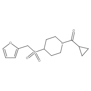 Cyclopropyl(4-((furan-2-ylmethyl)sulfonyl)piperidin-1-yl)methanone Structure