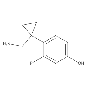 4-[1-(Aminomethyl)cyclopropyl]-3-fluorophenol结构式