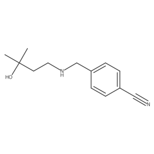 4-(((3-Hydroxy-3-methylbutyl)amino)methyl)benzonitrile Structure