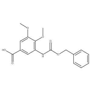 3-{[(Benzyloxy)carbonyl]amino}-4,5-dimethoxybenzoic acid结构式