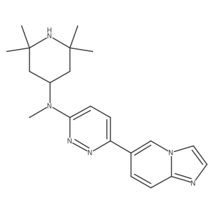 6-Imidazo[1,2-a]pyridin-6-yl-N-methyl-N-(2,2,6,6-tetramethyl-4-piperidinyl)-3-pyridazinamine Structure