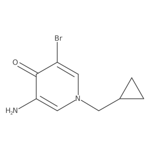 3-Amino-5-bromo-1-(cyclopropylmethyl)-1,4-dihydropyridin-4-one Structure