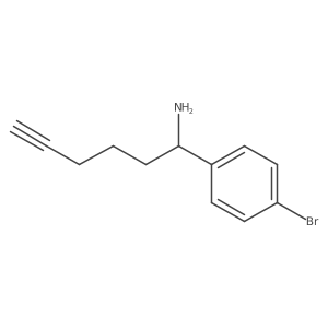1-(4-Bromophenyl)hex-5-yn-1-amine Structure