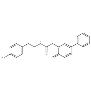 N-[2-(4-hydroxyphenyl)ethyl]-2-(2-oxo-5-phenylpyrazin-1(2H)-yl)acetamide结构式