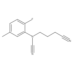 3-Cyanopropyl-(2-fluoro-5-methylphenyl)cyanamide Structure
