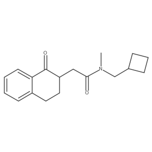 N-(Cyclobutylmethyl)-1,2,3,4-tetrahydro-N-methyl-1-oxo-2-naphthaleneacetamide结构式