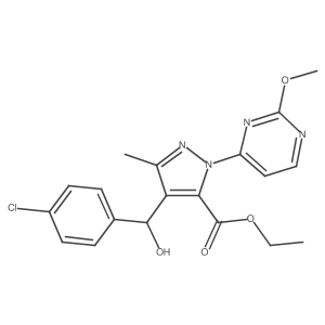 ethyl 4-((4-chlorophenyl)(hydroxy)methyl)-1-(2-methoxypyrimidin-4-yl)-3-methyl-1H-Pyrazole-5-carboxylate Structure