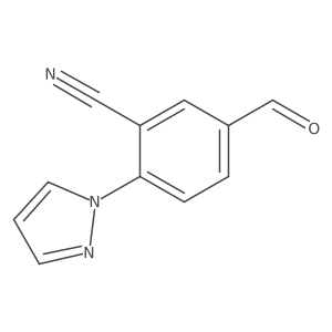 5-Formyl-2-(1H-pyrazol-1-yl)benzonitrile结构式