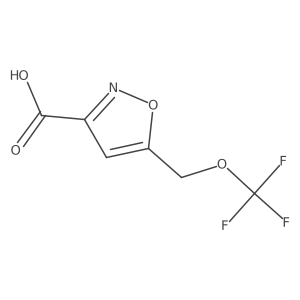 5-((Trifluoromethoxy)methyl)isoxazole-3-carboxylic acid结构式
