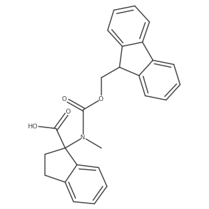 1-({[(9H-fluoren-9-yl)methoxy]carbonyl}(methyl)amino)-2,3-dihydro-1H-indene-1-carboxylic acid Structure