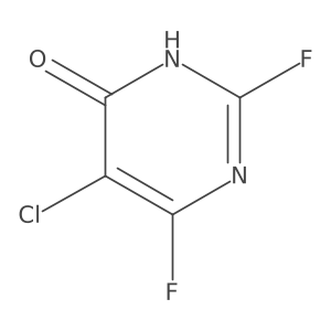 5-Chloro-2,6-difluoro-pyrimidin-4-ol结构式