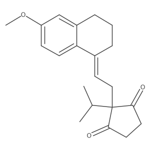 2-[2-(3,4-Dihydro-6-methoxy-1(2H)-naphthalenylidene)ethyl]-2-(1-methylethyl)-1,3-cyclopentanedione Structure