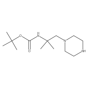 tert-butyl N-[2-methyl-1-(piperazin-1-yl)propan-2-yl]carbamate结构式
