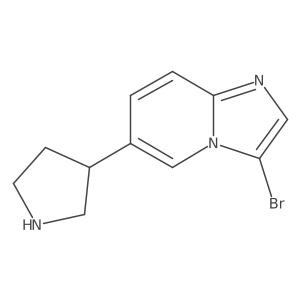 3-Bromo-6-(pyrrolidin-3-yl)imidazo[1,2-a]pyridine结构式
