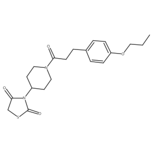 3-(1-(3-(4-Propoxyphenyl)propanoyl)piperidin-4-yl)thiazolidine-2,4-dione结构式
