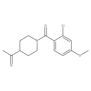 Ethanone, 1-[4-(2-chloro-4-methoxybenzoyl)-1-piperazinyl]- Structure