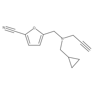 5-{[(Cyclopropylmethyl)(prop-2-yn-1-yl)amino]methyl}furan-2-carbonitrile Structure