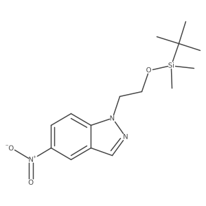 1-(2-((Tert-butyldimethylsilyl)oxy)ethyl)-5-nitro-1H-indazole结构式