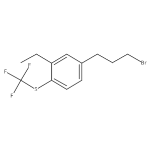 1-(3-Bromopropyl)-3-ethyl-4-(trifluoromethylthio)benzene Structure
