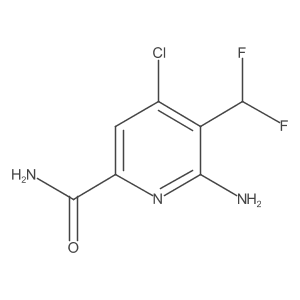 6-Amino-4-chloro-5-(difluoromethyl)picolinamide Structure