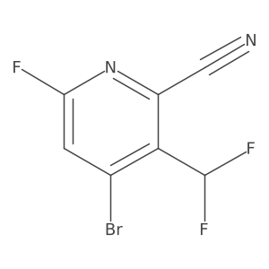 4-Bromo-2-cyano-3-(difluoromethyl)-6-fluoropyridine结构式
