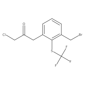 1-(3-(Bromomethyl)-2-(trifluoromethylthio)phenyl)-3-chloropropan-2-one结构式