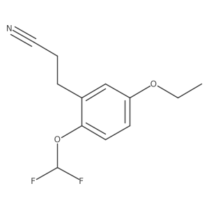 2-(Difluoromethoxy)-5-ethoxyphenylpropanenitrile结构式
