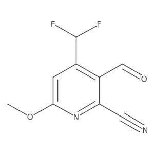 4-(Difluoromethyl)-3-formyl-6-methoxypicolinonitrile结构式
