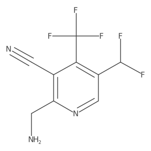 2-(Aminomethyl)-3-cyano-5-(difluoromethyl)-4-(trifluoromethyl)pyridine结构式